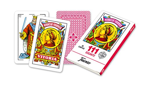 Fournier- Nº 111 Baraja Grande de 40 Cartas Gigantes, Color Rojo (F21597) Fournier- Nº 111 Baraja Grande de 40 Cartas Gigantes, Color Rojo (F21597)