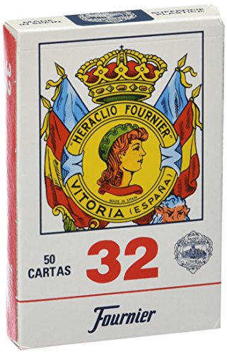 Fournier - Nº 32, 50 Cartas españolas, Color Azul / Rojo (F20993)