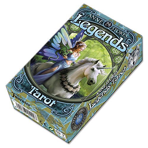 Fournier- Tarot Legends por Anne Stokes Baraja de Cartas, Color Verde (1031264)