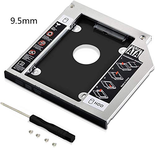 GeekerChip 2.HDD SSD Hard Drive Caddy,Soporte Adaptador óptica bahías de Disco Duro Caddy SATA 2nd 2.5'' HDD 9.5mm para HP/ASUS/Acer/DELL/Lenovo/Laptops etc GeekerChip 2.HDD SSD Hard Drive Caddy,Soporte Adaptador óptica bahías de Disco Duro Caddy SATA 2nd 2.5'' HDD 9.5mm para HP/ASUS/Acer/DELL/Lenovo/Laptops etc