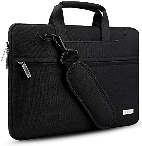 Hseok Bolso Bandolera/Maletín para Portátil 13"-14", Funda Protectora Laptop Sleeve Impermeable para 13,3 MacBook Pro Air, XPS 13, 13"-14" HP ASUS Acer Lenovo DELL Notebook, Negro Hseok Bolso Bandolera/Maletín para Portátil 13"-14", Funda Protectora Laptop Sleeve Impermeable para 13,3 MacBook Pro Air, XPS 13, 13"-14" HP ASUS Acer Lenovo DELL Notebook, Negro