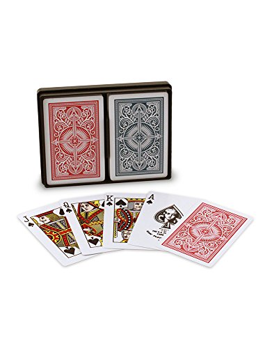 Kem- Arrow Wide Standard Index Baraja de Cartas Profesional, Color Rojo y Azul, Poker (Cars 1007268)