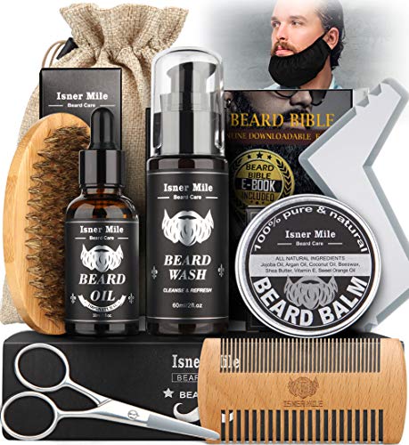Kit Barba Cuidado Para Hombres, Set Herramientas de Aseo y Recorte Con Champú Barba, Aceite Crecimiento Barba, Bálsamo, Cepillo, Peine, Tijeras, Guía Barba, Mejores Regalos para Lui e PaPa Kit Barba Cuidado Para Hombres, Set Herramientas de Aseo y Recorte Con Champú Barba, Aceite Crecimiento Barba, Bálsamo, Cepillo, Peine, Tijeras, Guía Barba, Mejores Regalos para Lui e PaPa
