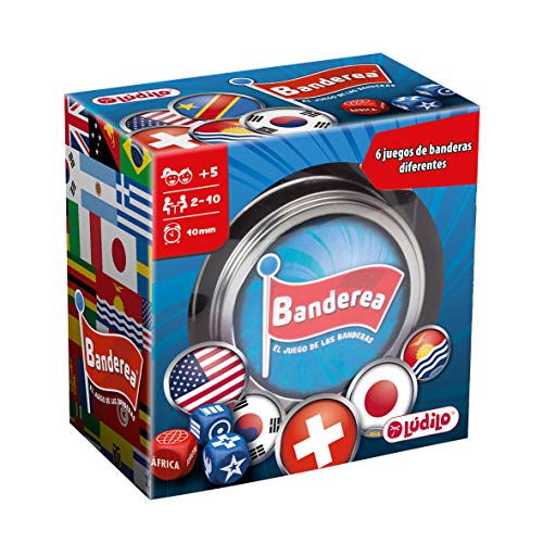 Lúdilo- Banderea, Banderas del Mundo, Mesa para niños, Viaje, Juego Cartas Agilidad Mental, Educativo, Juguete en Familia (80894) Lúdilo- Banderea, Banderas del Mundo, Mesa para niños, Viaje, Juego Cartas Agilidad Mental, Educativo, Juguete en Familia (80894)