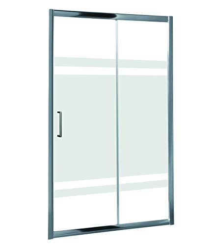 Mampara de Ducha MODULAR Frontal Sencilla - 1 Hoja FIJA + 1 Hoja CORREDERA. Con Tratamiento EASY-CLEAN. (90 cm, SERIGRAFIADA) Mampara de Ducha MODULAR Frontal Sencilla - 1 Hoja FIJA + 1 Hoja CORREDERA. Con Tratamiento EASY-CLEAN. (90 cm, SERIGRAFIADA)