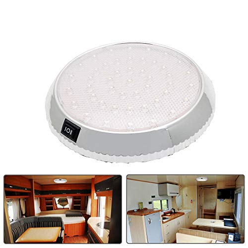 Maso - Luz interior de coche, 12 V CC, 46 LED, para techo, con interruptor de encendido/apagado, para caravana, autocaravana, barco, cocina, sala de estar Maso - Luz interior de coche, 12 V CC, 46 LED, para techo, con interruptor de encendido/apagado, para caravana, autocaravana, barco, cocina, sala de estar