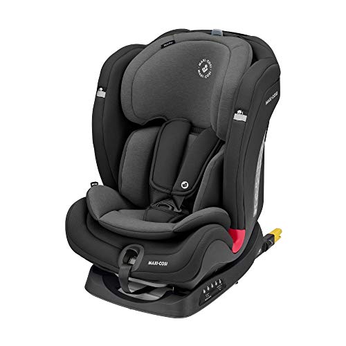 Maxi-Cosi Titan Plus Silla Coche bebé grupo 1/2/3 isofix, 9 - 36 kg, silla auto bebé reclinable con reductor, Clima Flow para el control de la temperatura, crece con el niño 9 meses- 12 años, negro