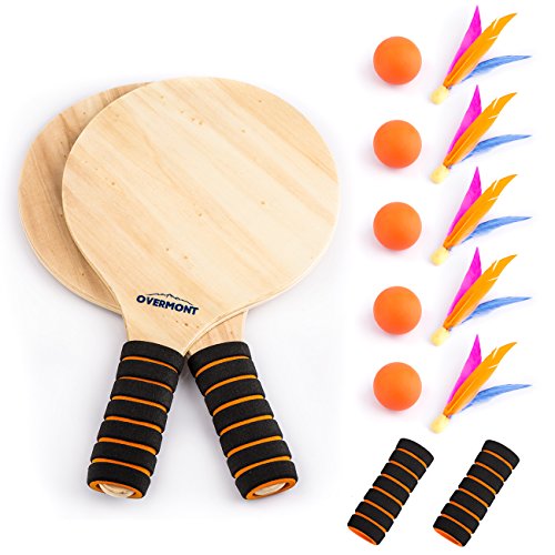 Overmont Juego Kit de Raquetas Palas Badminton de Playa con Volantes Cricket Juego y Entrenamiento de Familia niños Oficina Deporte al Aire Libre Overmont Juego Kit de Raquetas Palas Badminton de Playa con Volantes Cricket Juego y Entrenamiento de Familia niños Oficina Deporte al Aire Libre