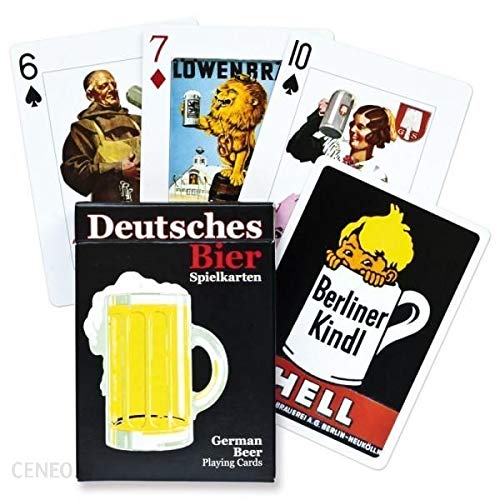 Piatnik Deutsches Bier Spielkarten, baraja de Cartas ilustradas de Cerveza Alemana de coleccionista Vintage