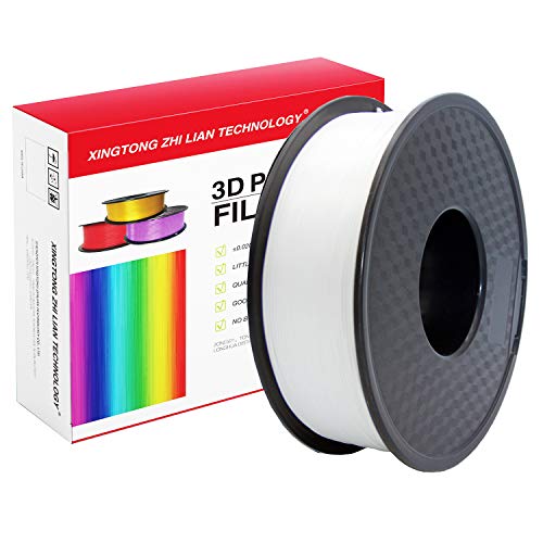 PLA Filamento de Impresora 3D, Precisión Dimensional +/- 0.02 mm, 1kg Carrete, PLA Blanco Filamento 1.75mm PLA impresora 3D filamento PLA metal color filamento PLA Filamento de seda color (Blanco)