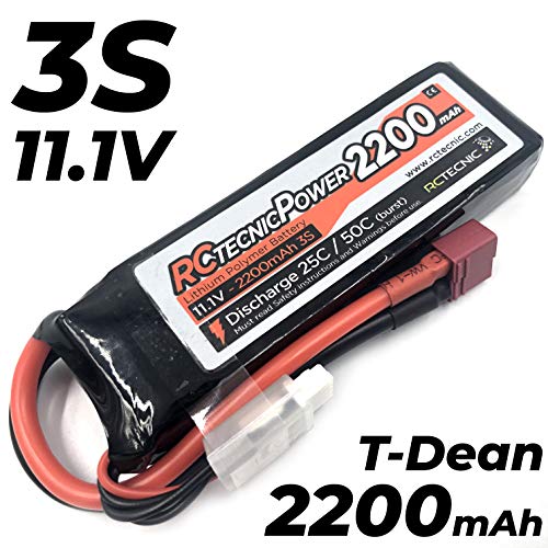 RC TECNIC ⚡ Batería LiPo 3S 2200mah 11.1V 25C - 50C Para Radiocontrol Con Conector T DEAN Especial Para Helicoptero Avion Drone de Carreras Profesional Coche RC Conector Balanceo 3S-2200-25-50 RC TECNIC ⚡ Batería LiPo 3S 2200mah 11.1V 25C - 50C Para Radiocontrol Con Conector T DEAN Especial Para Helicoptero Avion Drone de Carreras Profesional Coche RC Conector Balanceo 3S-2200-25-50