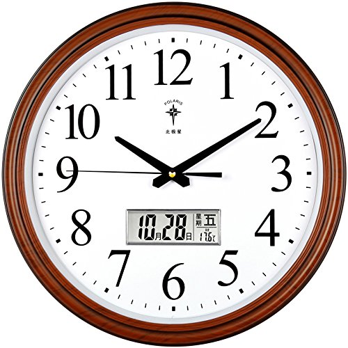 reloj de pared,reloj de pared adhesivo,reloj de pared vintage.Sala de estar silencioso calendario reloj de pared reloj redondo simple moderno banderín gráfico de pared dormitorio reloj de cuarzo