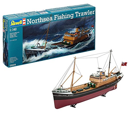 Revell North Sea Fishing Trawler, Kit Modello, Escala 1:142 (5204) (05204), Multicolor, 37,3 cm de Largo