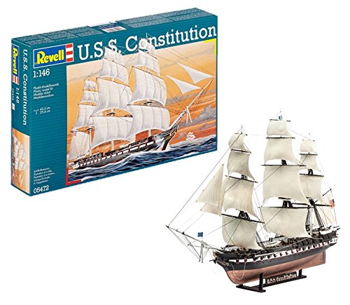 Revell- U.S.S. Constitution Maqueta Embarcacion, 13+ Años, Multicolor (05472)