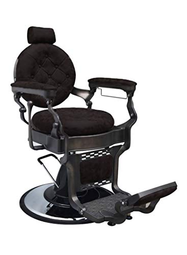 Sillon de Barbero Atenas Sillón de Barbero Vintage con pie hidráulico, giratorio, elevable, reclinable y cabezal. Tapicería de polipiel en negro satinado y cosido con botones. Chasis oscuro mate. Sillon de Barbero Atenas Sillón de Barbero Vintage con pie hidráulico, giratorio, elevable, reclinable y cabezal. Tapicería de polipiel en negro satinado y cosido con botones. Chasis oscuro mate.
