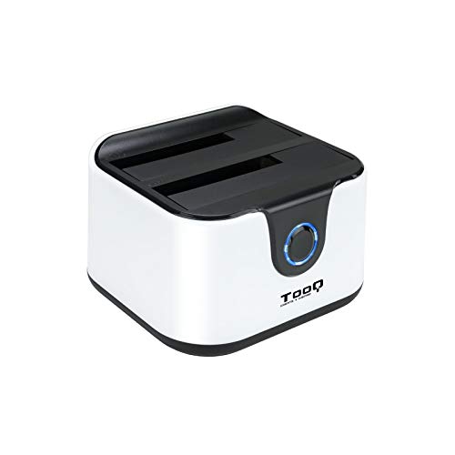 TooQ TQDS-802BW - Base de conexion Docking Station con Doble Bahia SATA para Discos de 2.5" y 3.5", USB 3.0 y USB 2.0 Host, Funcion Clone Offline, Color Blanco TooQ TQDS-802BW - Base de conexion Docking Station con Doble Bahia SATA para Discos de 2.5" y 3.5", USB 3.0 y USB 2.0 Host, Funcion Clone Offline, Color Blanco