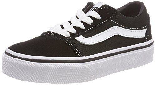 Vans Ward Suede/Canvas, Zapatillas Unisex Niños, Negro ((Suede/Canvas) Black/White Iju) 37 EU