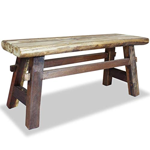 vidaXL Banco Rústico de Madera Reciclada Banca Silla Asiento Taburete Mueble vidaXL Banco Rústico de Madera Reciclada Banca Silla Asiento Taburete Mueble
