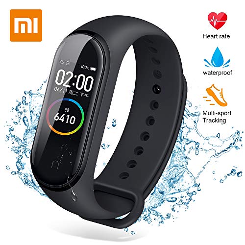 Xiaomi Mi Band 4 Pulsera de Actividad,Monitores de Actividad,Pantalla Pulsómetro Fitness Tracker, Smartwatch con 0.95''Pantalla AMOLED a Color ,con ios y Android,Negro( Versión Global)