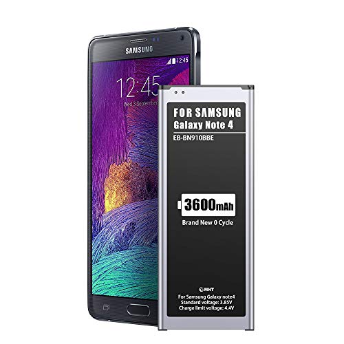 3600mAh Batería para Samsung Galaxy Note 4,EMNT de Alta Capacidad【2020 Nueva versión】 Reemplazo de Ion de Litio batería de Repuesto Compatible con Original Galaxy Note 4 Sin NFC-【2 Years Warranty】 3600mAh Batería para Samsung Galaxy Note 4,EMNT de Alta Capacidad【2020 Nueva versión】 Reemplazo de Ion de Litio batería de Repuesto Compatible con Original Galaxy Note 4 Sin NFC-【2 Years Warranty】