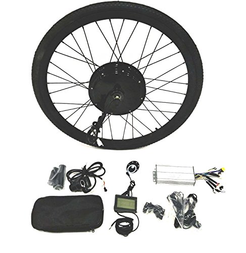 48V1500W Hub Motor Ebike Bicicleta ELÉCTRICA KIT DE CONVERSIÓN + LCD+ Tire Theebikemotor (Front Wheel, 26")