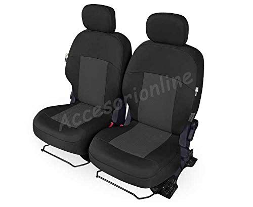 Accesorionline Fundas de Asiento a Medida para Peugeot Partner Citroen Berlingo furgon 2 plazas Desde 2008-2018 Tepee