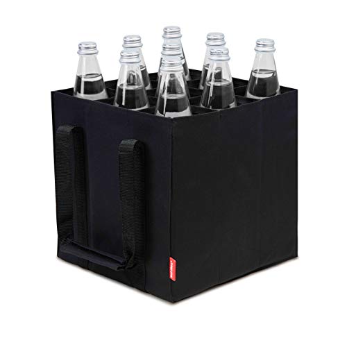 achilles 9er Bottle-Bag, Bolsa para Botellas de 9 x 1.5 litros, Maletín con Paredes divisorias, Negro, 27 cm x 27 cm x 27cm