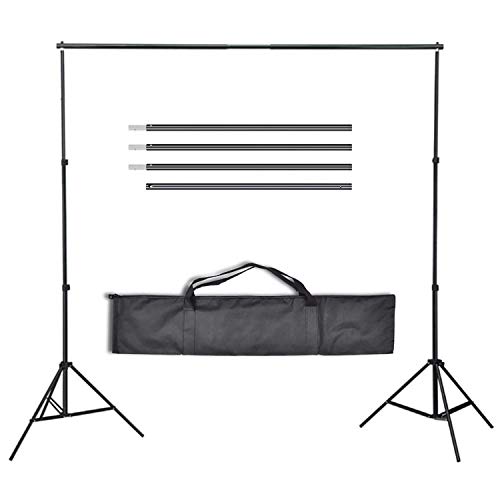 Amzdeal Soporte de Fondo para fotografía y vídeo 2m*3m Sistema de Soporte de estodio profecional con 2*trípode retráctil y 1*Bolsa de Transporte Amzdeal Soporte de Fondo para fotografía y vídeo 2m*3m Sistema de Soporte de estodio profecional con 2*trípode retráctil y 1*Bolsa de Transporte