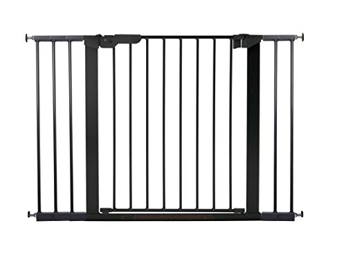 BabyDan Premier – Barrera de fijación por presión para puerta/escalera, color negro, 73,5-112,8 cm