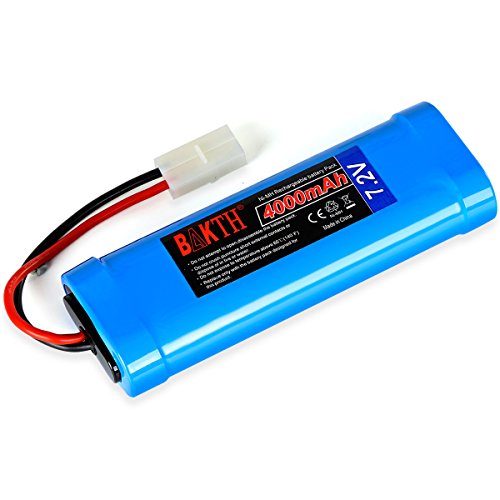 BAKTH 7.2V 4000mAh NiMH RC Paquete de Carreras de baterías para Modelos de Coches, Aviones, Robots (Juguetes), batería de Alto Rendimiento RC + Posavasos como Regalo BAKTH 7.2V 4000mAh NiMH RC Paquete de Carreras de baterías para Modelos de Coches, Aviones, Robots (Juguetes), batería de Alto Rendimiento RC + Posavasos como Regalo
