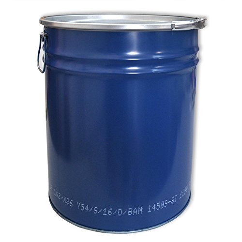 Barril, barrica, barril metálico azul con tapa 30 L (23020)