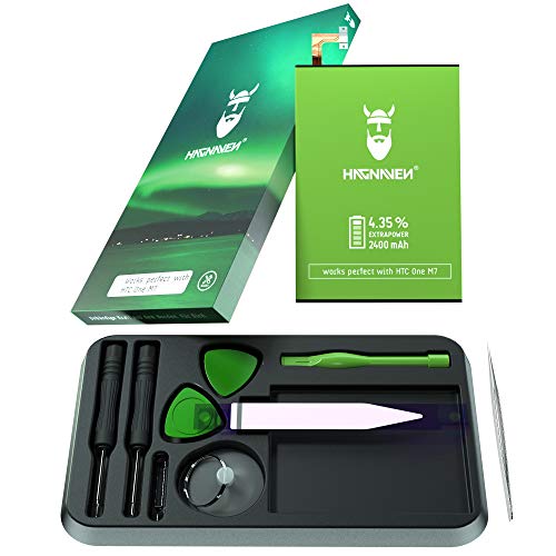 Batería Hagnaven® Li-polímero para HTC One M7 | con Herramientas | Potente Batería de sustitución | Batería Premium | Celdas MÁXIMA AUTONOMÍA | 2400 mAh Batería Hagnaven® Li-polímero para HTC One M7 | con Herramientas | Potente Batería de sustitución | Batería Premium | Celdas MÁXIMA AUTONOMÍA | 2400 mAh