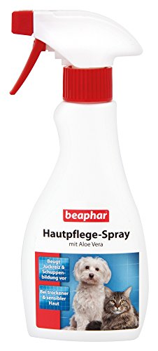 Beaphar Hautpflege Spray für Hunde und Katzen | Gegen trockene und schuppige Haut | Beugt Juckreiz VOR | Mit Aloe Vera & Nachtkerzenöl | 250 ml Sprühflasche