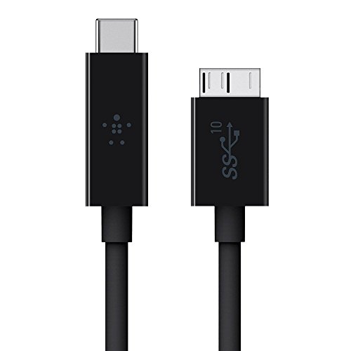Belkin F2CU031bt1M-BLK - Cable USB 3.1 de USB-C a Micro B, Color Negro