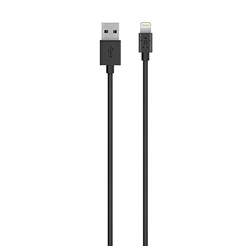 Belkin MIXIT - Cable de Lightning a USB con certificación MFi para iPhone 11, 11 Pro, 11 Pro Max, XS, XS Max, XR, X, 8/8 plus y otros (1,2 metros), negro