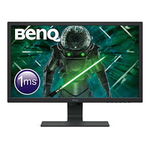 BenQ GL2480 - Monitor Gaming de 24" FullHD (1920x1080, 1ms, 75Hz, HDMI, DVI-D, VGA, Eye-Care, Flicker-free, Low Blue Light, Sensor Brillo Inteligente, antireflejos) - Color Negro