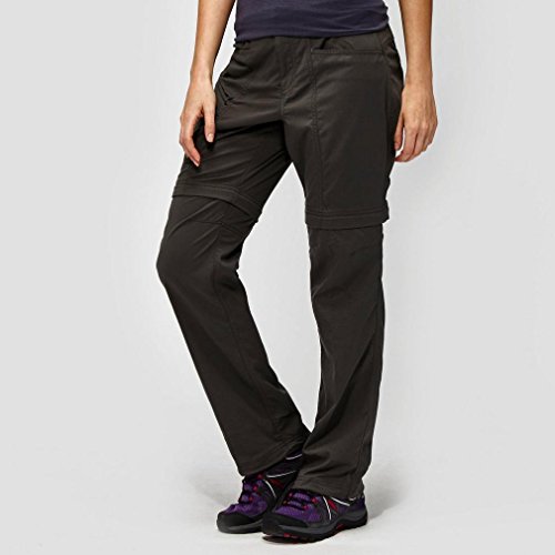 Berghaus Explorer Eco Stretch Pantalones Tejidos con Patas con Cremallera, Mujer, Gris Oscuro, Size 18-31