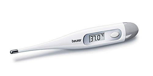 Beurer FT09 Termometro Digital y Corporal, Resistente al Agua, pantalla LCD con rango de medición +/- 0.1 ºC, señal acústica, sin Mercurio, sin Cristal, Color Blanco Beurer FT09 Termometro Digital y Corporal, Resistente al Agua, pantalla LCD con rango de medición +/- 0.1 ºC, señal acústica, sin Mercurio, sin Cristal, Color Blanco