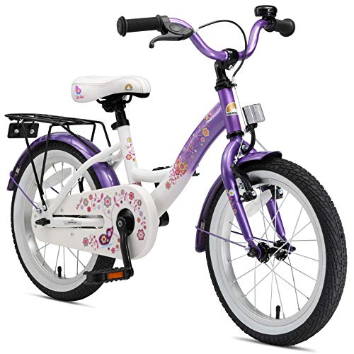 BIKESTAR Bicicleta infantil | Bici para niños y niñas 16 pulgadas | Color Lila | A partir de 4 años | 16" Edición Clásica 2018