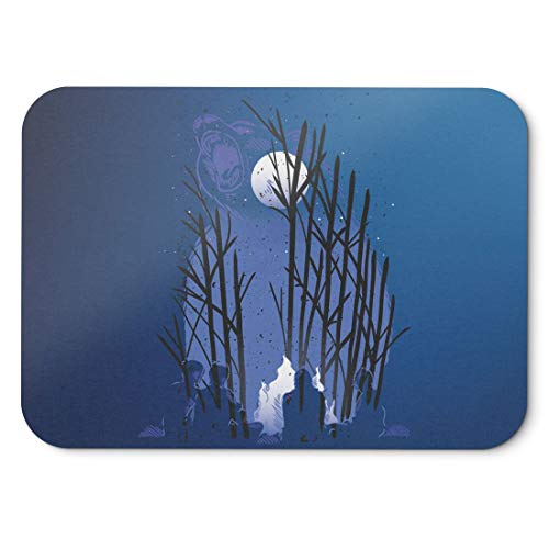 BLAK TEE Forest Camping in Night Sky Bear Shaped Clouds Mouse Pad 18 x 22 cm in 3 Colours Blue