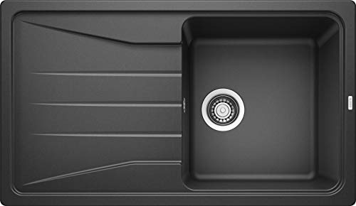 Blanco Sona 5 S - Fregadero de un seno (antracita y granito, 860 x 500 mm), color negro Blanco Sona 5 S - Fregadero de un seno (antracita y granito, 860 x 500 mm), color negro
