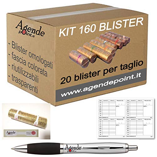 Blister à conteneurs monnaie 160 Pièces assorties 20 pièces de coupe en plastique (Transparent) Blister à conteneurs monnaie 160 Pièces assorties 20 pièces de coupe en plastique (Transparent)