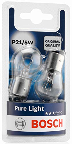 Bosch 1987301016 Pure Light - Bombilla P21/5W (para luz de freno, intermitentes, matrícula, etc.)