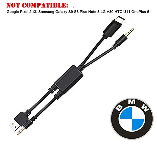 Cable de Audio Tipo C de 3,5 mm AUX, USB C, Compatible con Huawei, Motorola Moto Z, LeEco Le S3/2 Pro para Modelos seleccionados BMW Mini Cooper Audi VW Mercedes Kia Hyundai Toyota Honda