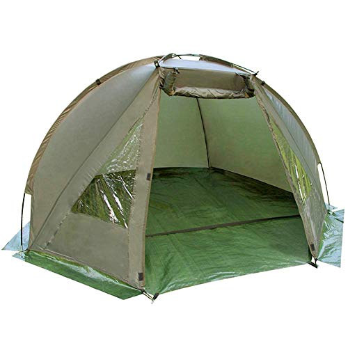 Carp Fishing Bivvy Tent Shelter | 1-2 Man Quick Erect Lightweight Waterproof Day Shelter | Includes Groundsheet & Carry Bag | M&W