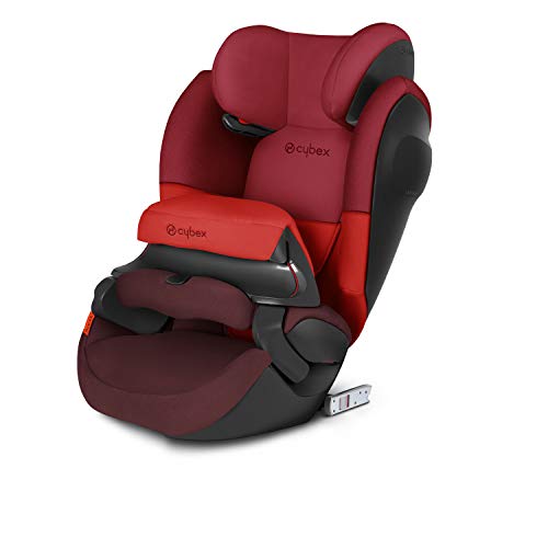 Cybex - Silla de coche grupo 1/2/3 Pallas M-Fix SL, silla de coche 2 en 1 para niños, para coches con y sin ISOFIX, 9-36 kg, desde los 9 meses hasta los 12 años aprox.Rumba Red