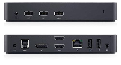Dell 452-BBOT - Base de conexión (USB 3.0, 1000 Mbit/s,), Color Negro