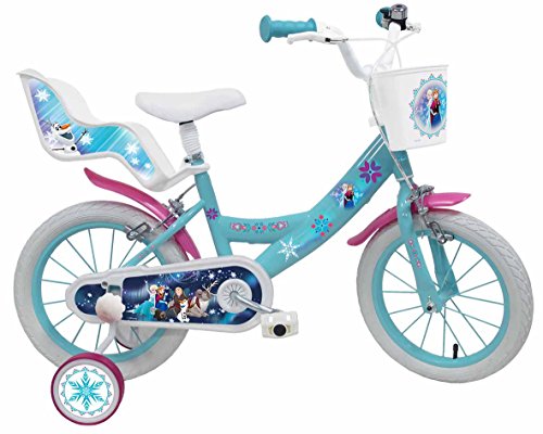 Denver Bike Frozen, 16" Niñas Ciudad 16" Acero Azul, Blanco bicicletta - Bicicleta (16", Vertical, Ciudad, 40,6 cm (16"), Acero, Azul, Blanco, 40,6 cm (16"))