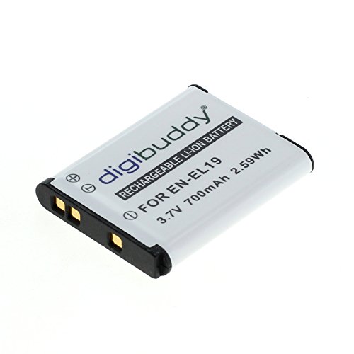Digibuddy - Batería Compatible con Nikon EN-EL19 (Ion de Litio) Digibuddy - Batería Compatible con Nikon EN-EL19 (Ion de Litio)