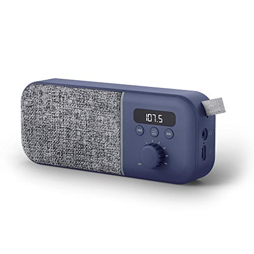 Energy Sistem Fabric Box Radio Navy (FM Radio, 1200 mAh Batería, 3 W, PLL Tuner, Audio-out)